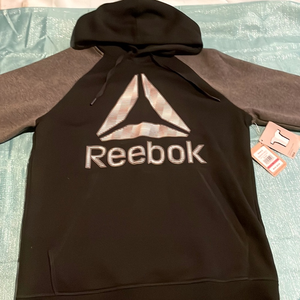 Reebok, adult small hoody,black and grey